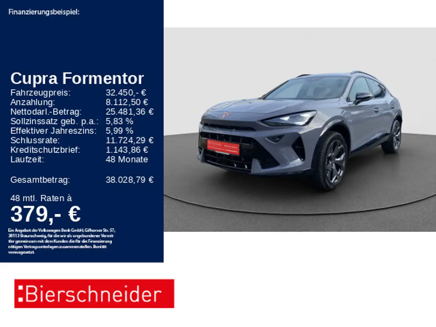 CUPRA Formentor 1.5 eTSI EDGE eHECK SHZ GANZJAHR Grau - 1