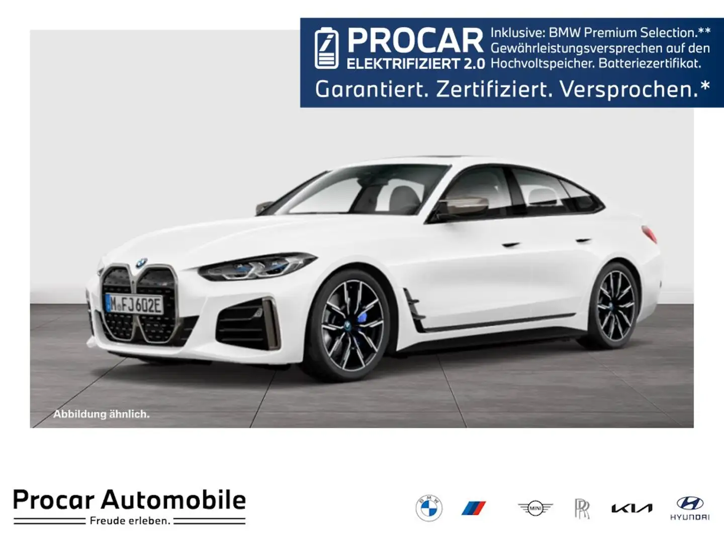 BMW i4 M50 M Sport ACC AHK 360°KAM RFK NAVI LED DAB Weiß - 1