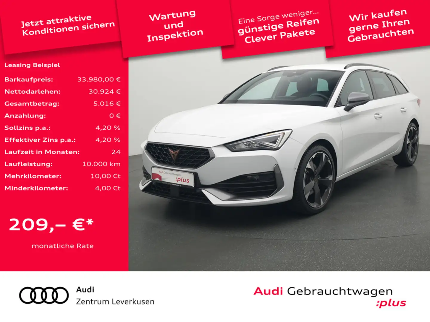 CUPRA Leon Sportstourer DSG VIRT LED KAM SHZ PDC NA Weiß - 1