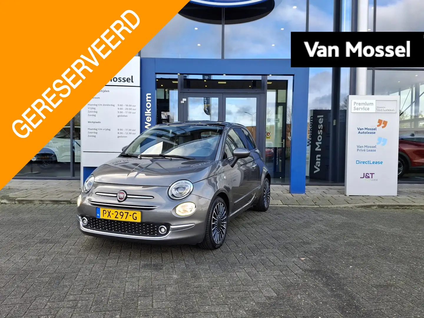 Fiat 500 0.9 TwinAir Turbo Lounge | Pano | Navi | Climate C Grijs - 1