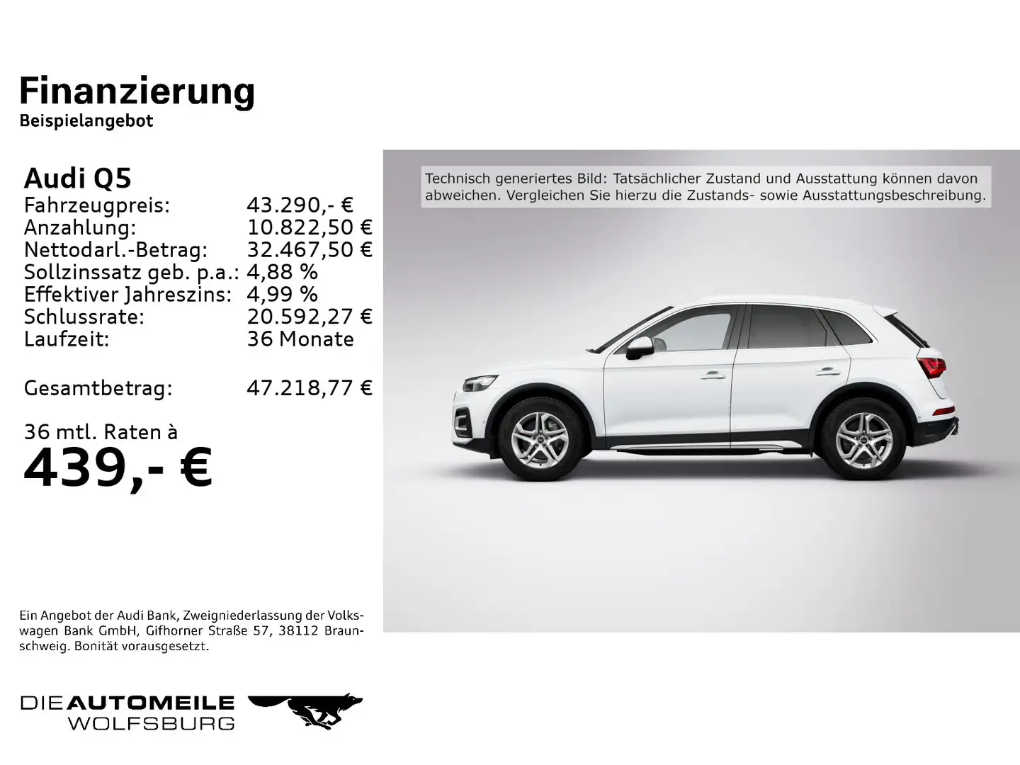 Audi Q5 40 TDI quattro S tronic advanced Weiß - 2