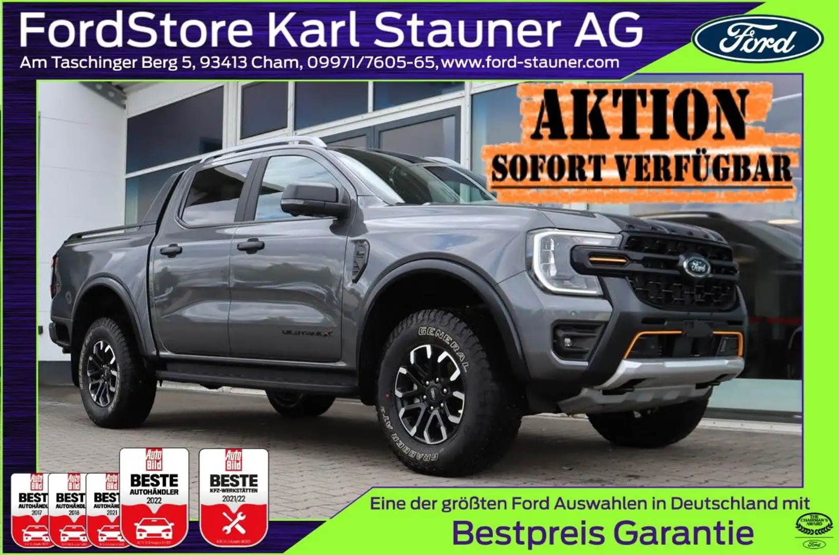 Ford Ranger Wildtrak X 2.0 360° Kamera AHK 3,99% FIN* Gri - 1
