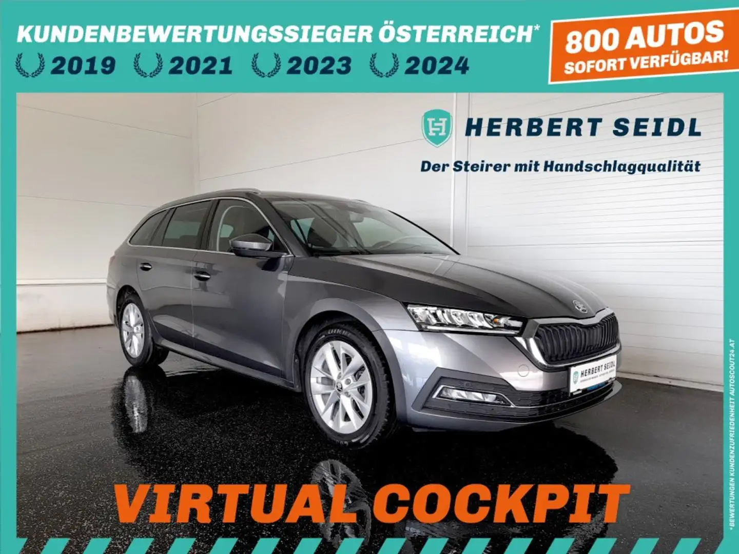 Skoda Octavia Combi STYLE 2,0 TDI DSG *VOLL-LED MIT DYN BLINKER / VIRTUELL / NAVI / MEMORY SPORTSITZE / KEYLESS / SHZG VO&HI* Grau - 1