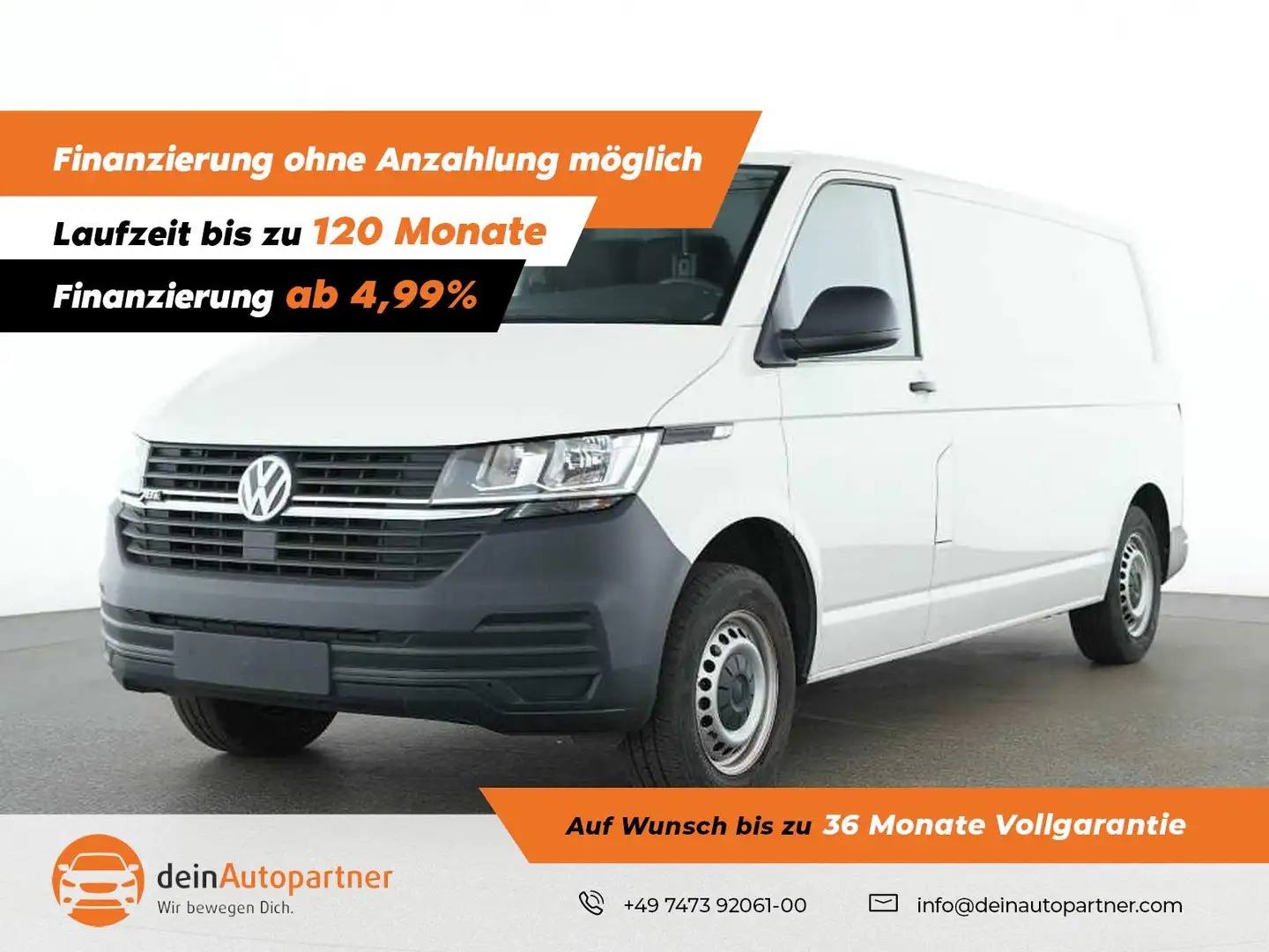 Volkswagen T6.1 Transporter T6.1 Transporter  ABT e-Kasten LR DSG KLIMA/PDC/DA Weiß - 1