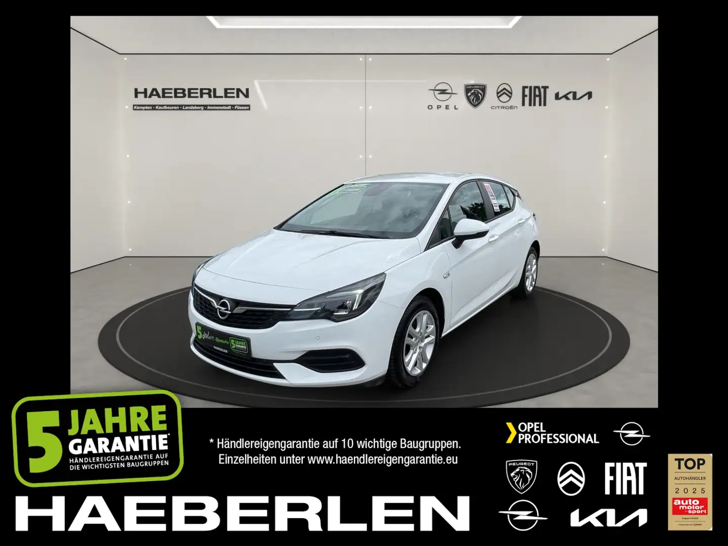 Opel Astra K 1.2 Turbo Edition *Sitz+Lenkradheizung* Weiß - 1