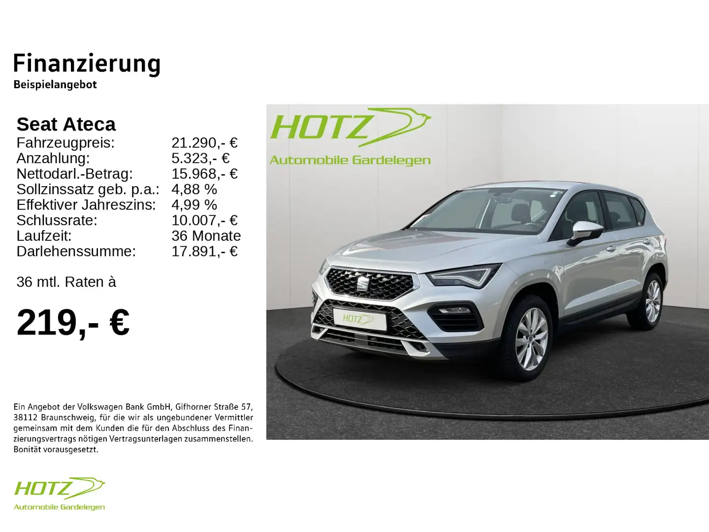 SEAT Ateca 1.5 TSI Style NAV/LED/GRA Argent - 2
