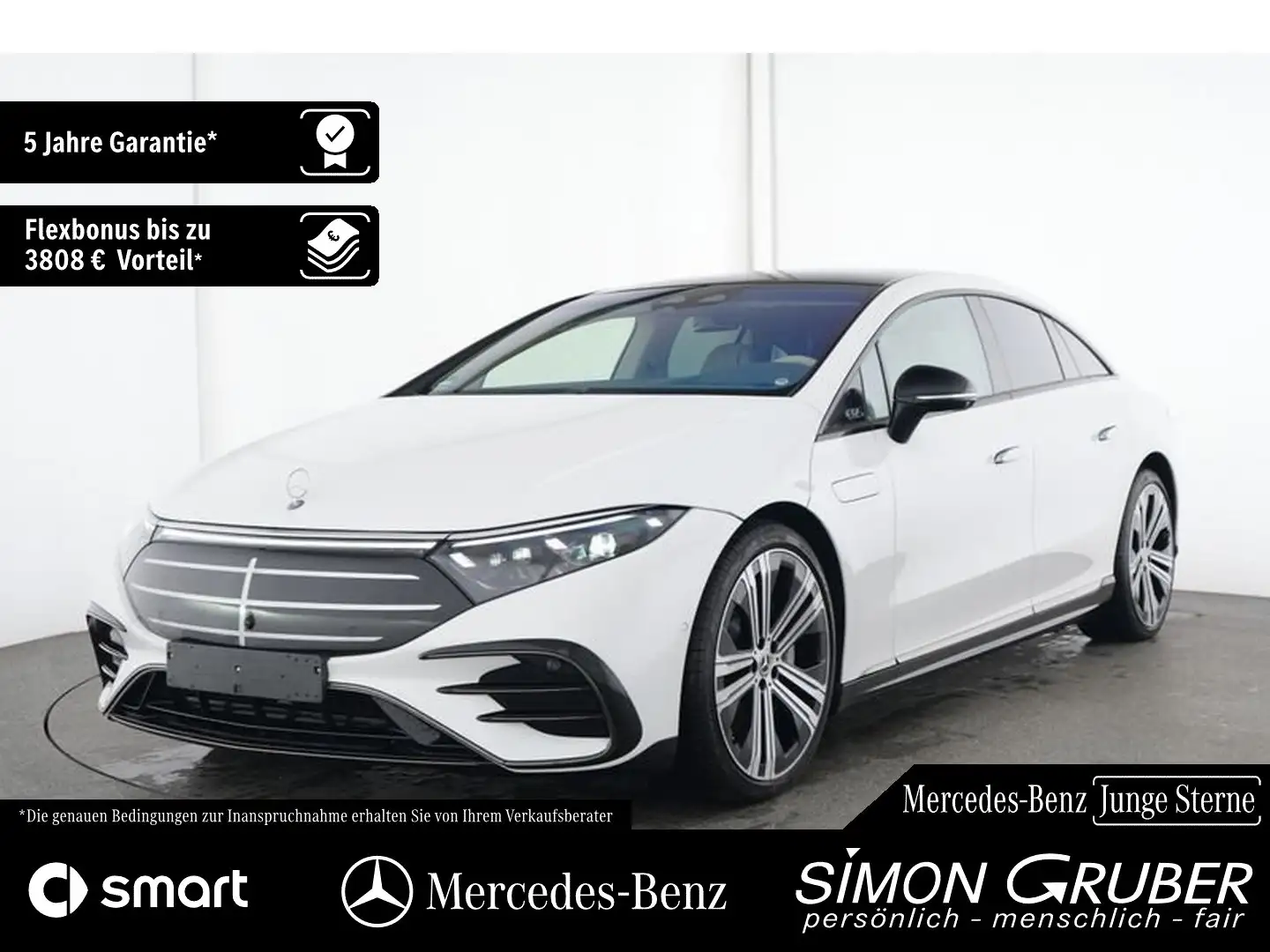 Mercedes-Benz EQS 450 4M AMG Massage Sitzklima Nappa Mod 2026! Weiß - 1