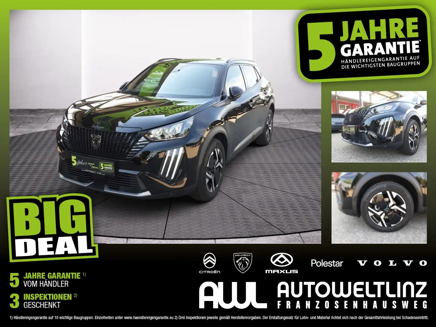 Peugeot 2008 ALLURE PT 100 Schwarz - 1