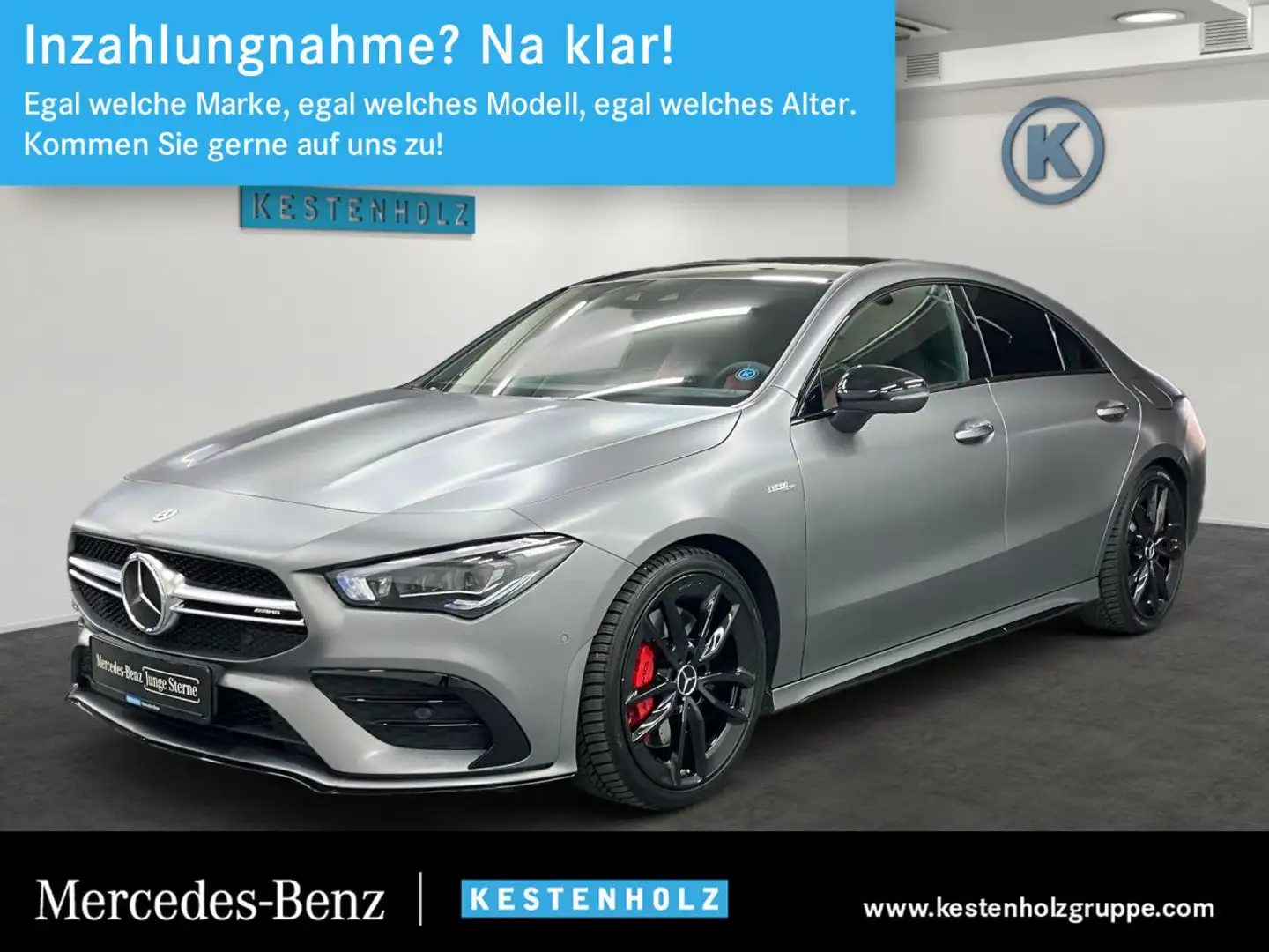 Mercedes-Benz CLA 35 AMG CLA 35 4MATIC Coupé LEDER+HEADUP+PANO+BURMESTER Gris - 1