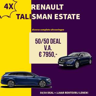 Renault Talisman 4x IN DIVERSE UITVOERINGEN NIEUW IN ONZE VOORRAAD