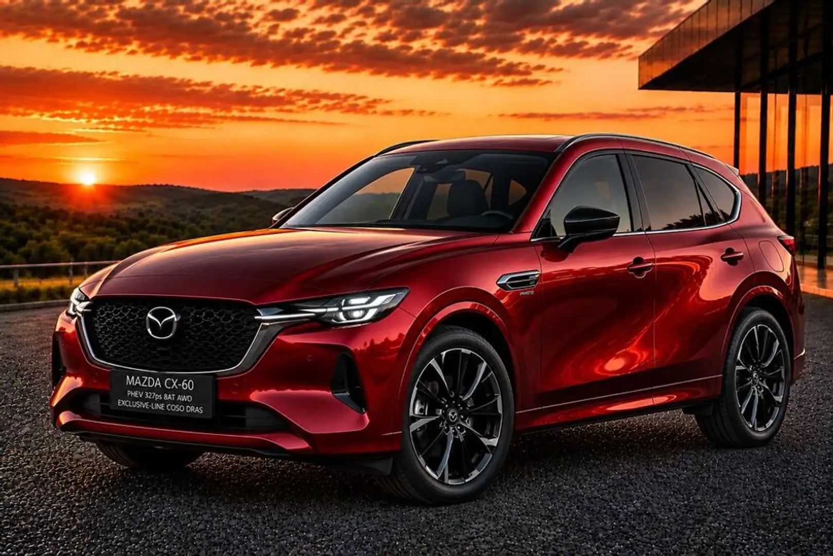Mazda CX-60 PHEV 327ps 8AT AWD EXCLUSIVE-LINE COSO DRAS Rot - 1