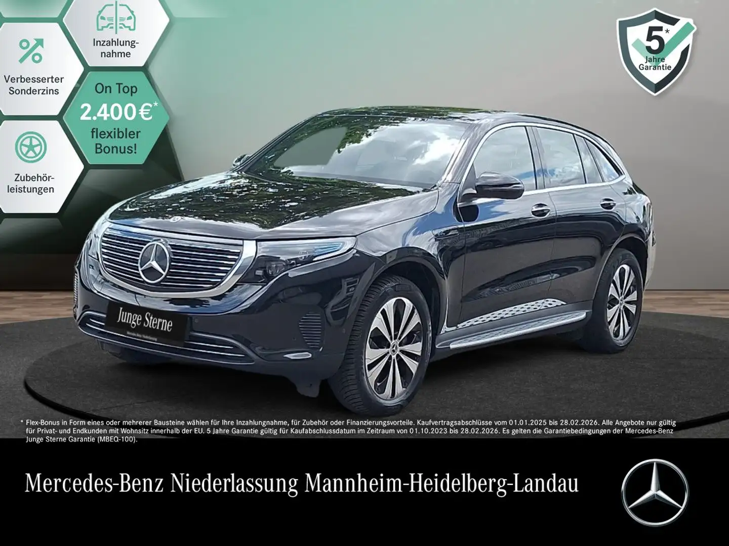 Mercedes-Benz EQC 400 4M MULTIBEAM+BURMESTER+KAMERA+TOTW+KEYLESS Noir - 1