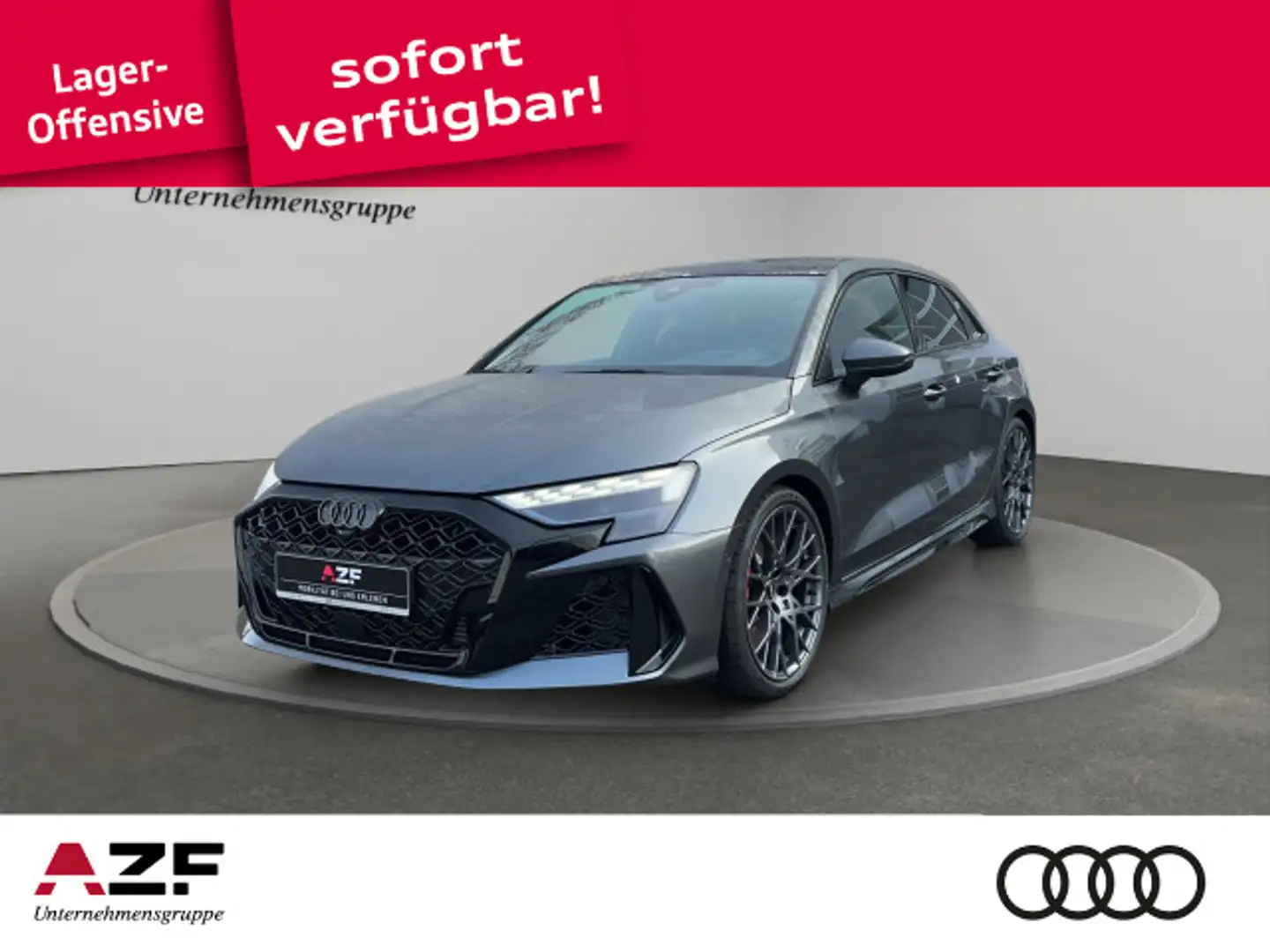 Audi RS3 Sportback S tronic+280 KM/H+HEAD-UP Grijs - 1