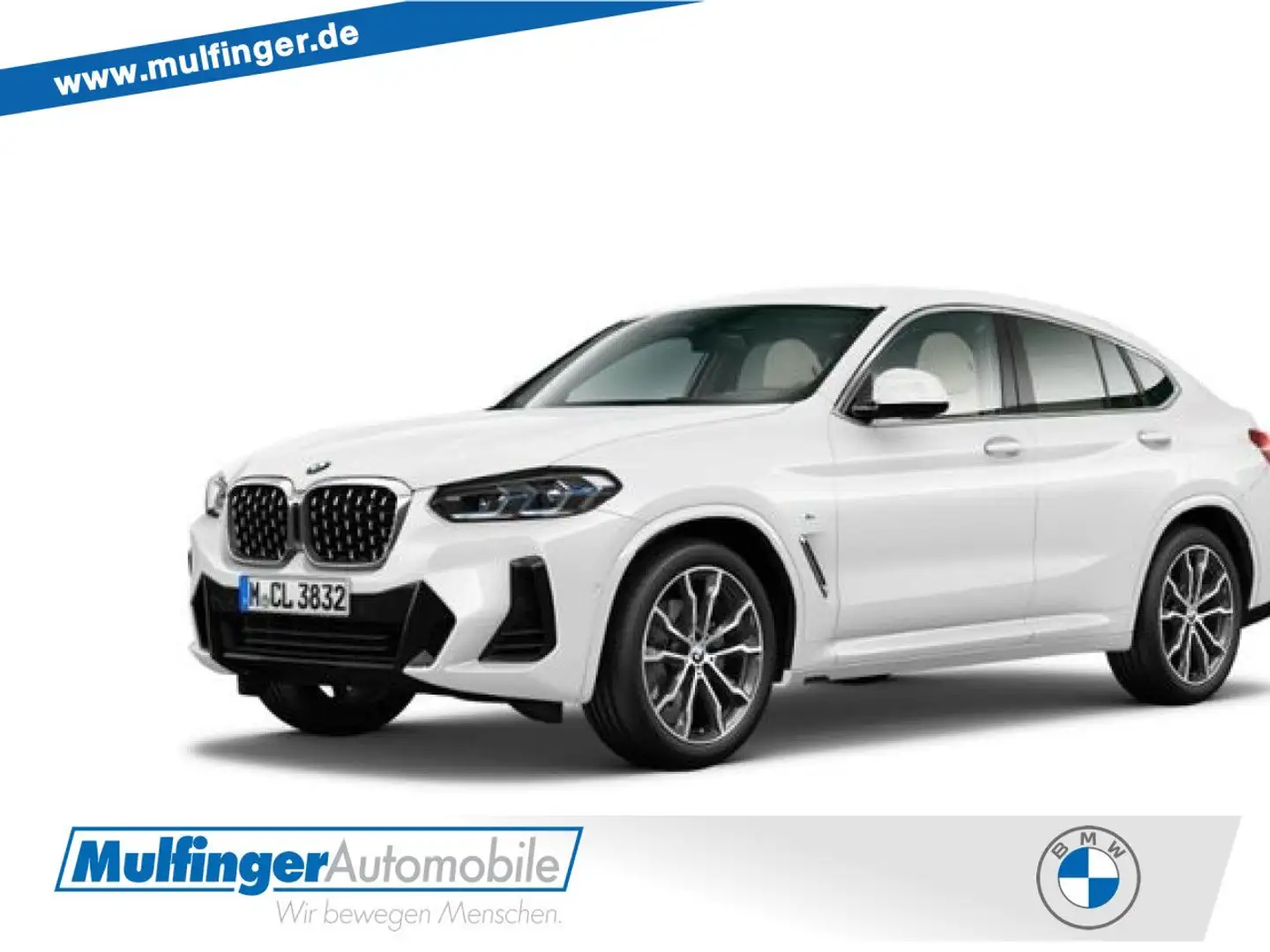 BMW X4 x20d M Sport HUD Laser Kamera HiFi AHK 20" Navi Weiß - 1