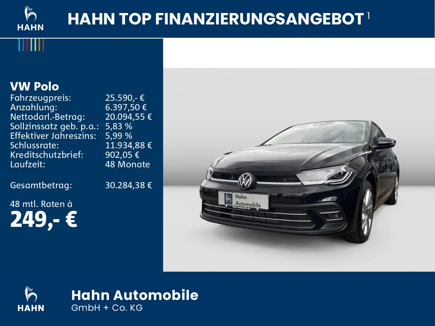 Volkswagen Polo Style 1,0l TSI OPF 70 kW (95 PS) 7-Gang DSG Schwarz - 2