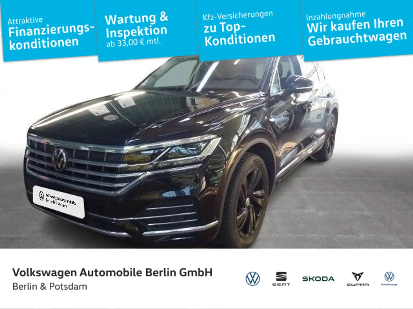 Volkswagen Touareg 3.0 V6 TDI Elegance 4M Pano AHK Standhzg Schwarz - 1