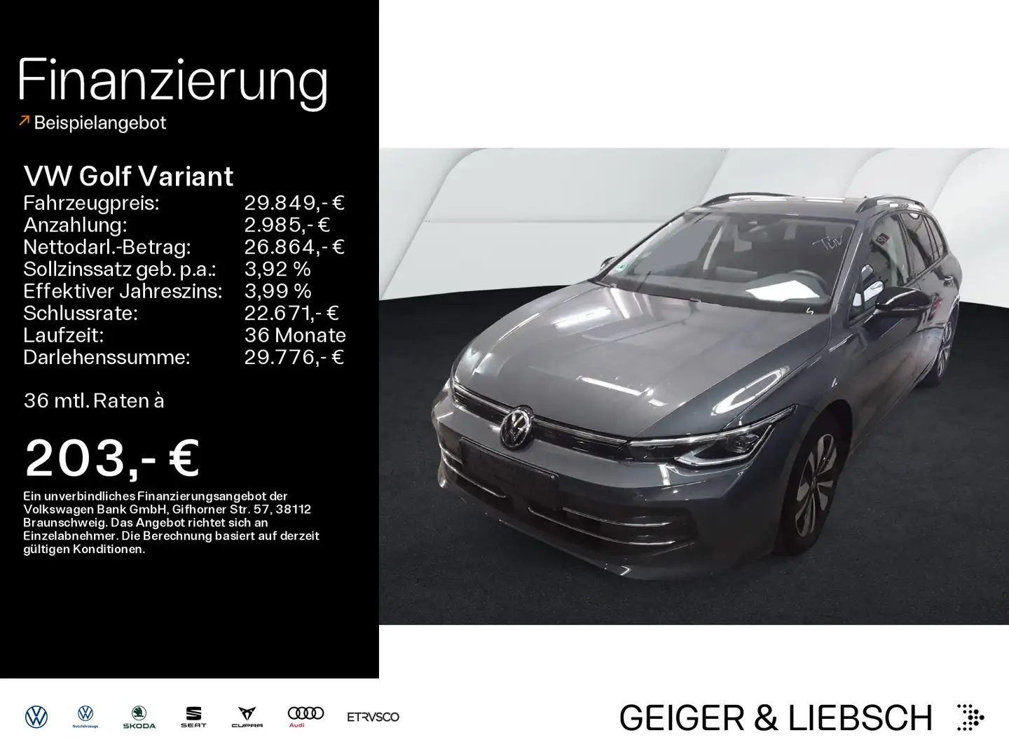 Volkswagen Golf Variant Golf VIII Variant 2.0 TDI DSG GOAL*IQ.LIGHT*AHK* Grau - 1