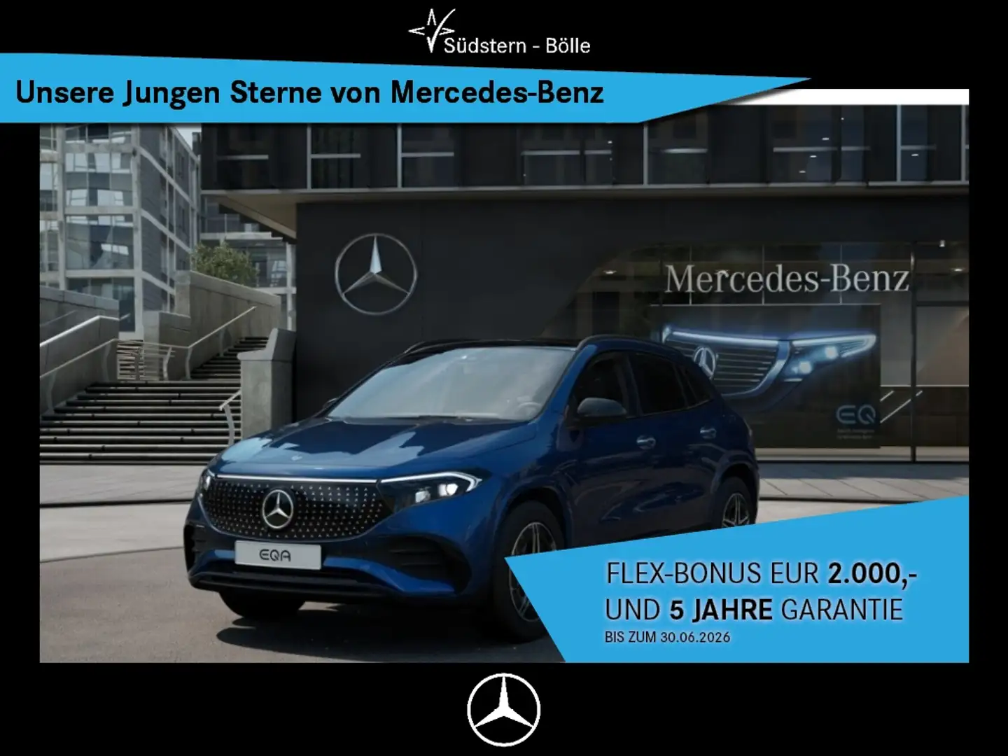 Mercedes-Benz EQA 350 4M AMG+AMBIENTE+DISTRO+MEMORY+NIGHTP. Bleu - 1