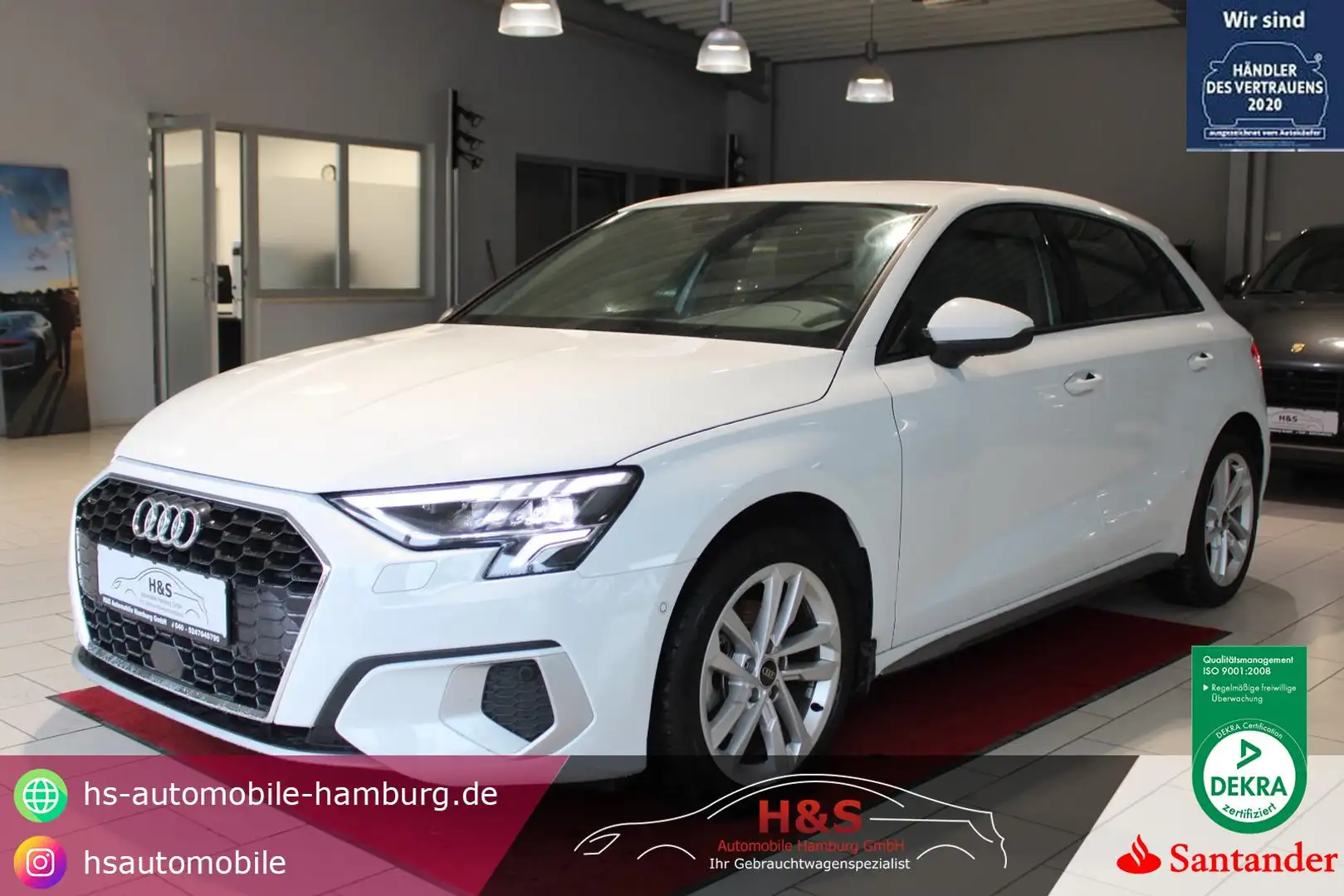 Audi A3 Sportback 35 TFSI Sport Virtuell*Carplay*LED-Matri Weiß - 1