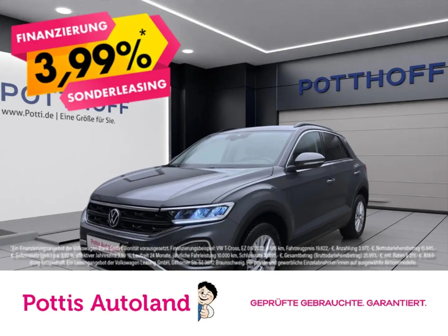 Volkswagen T-Roc 1.0 TSI LIFE NAVI PDC LED SITZHZG Grau - 1