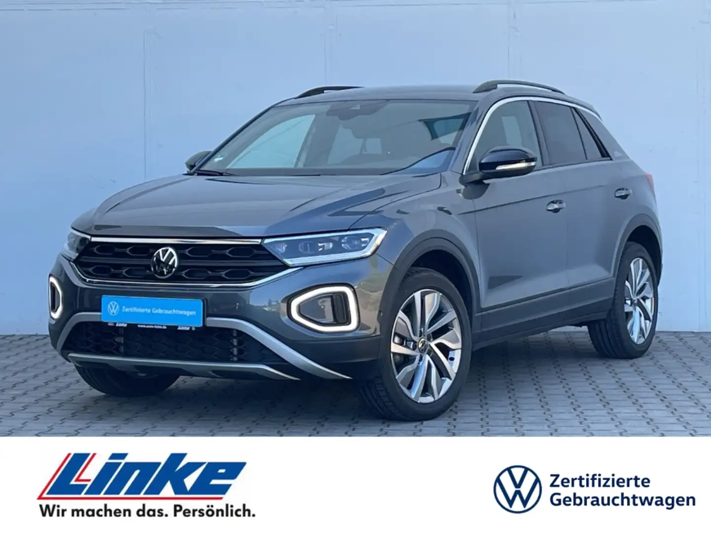 Volkswagen T-Roc 1.5 TSI DSG Goal AHK/Kamera/LED/ACC/Navi/App-Conne Grau - 1