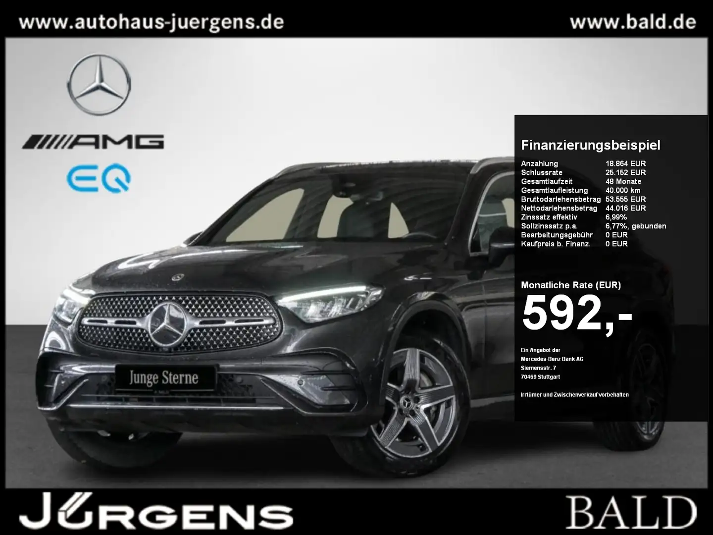 Mercedes-Benz GLC 300 4M AMG/Wide/LED/Pano/AHK/Memo/Cam/Totw Grigio - 1