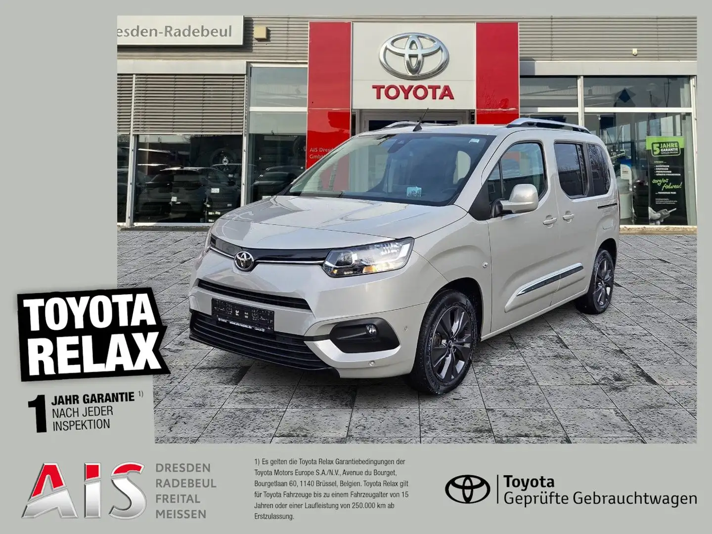 Toyota Proace City Verso 1.5 D-4D L1 Executive Navi Pano Beige - 1