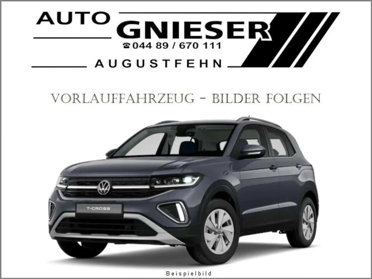 Volkswagen T-Cross 1.0 TSI DSG Life ACC/APP/SHZ/LED/PDC/KAM 85 kW ... Gris - 1