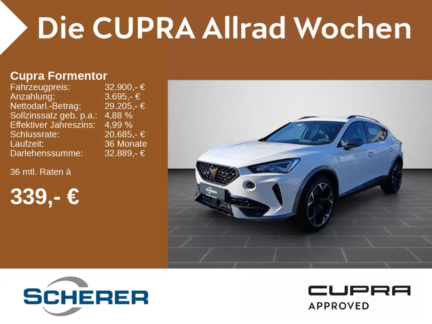 CUPRA Formentor VZ 2.0 TSI DSG 4Drive NAVI VOLL LED SH Weiß - 1