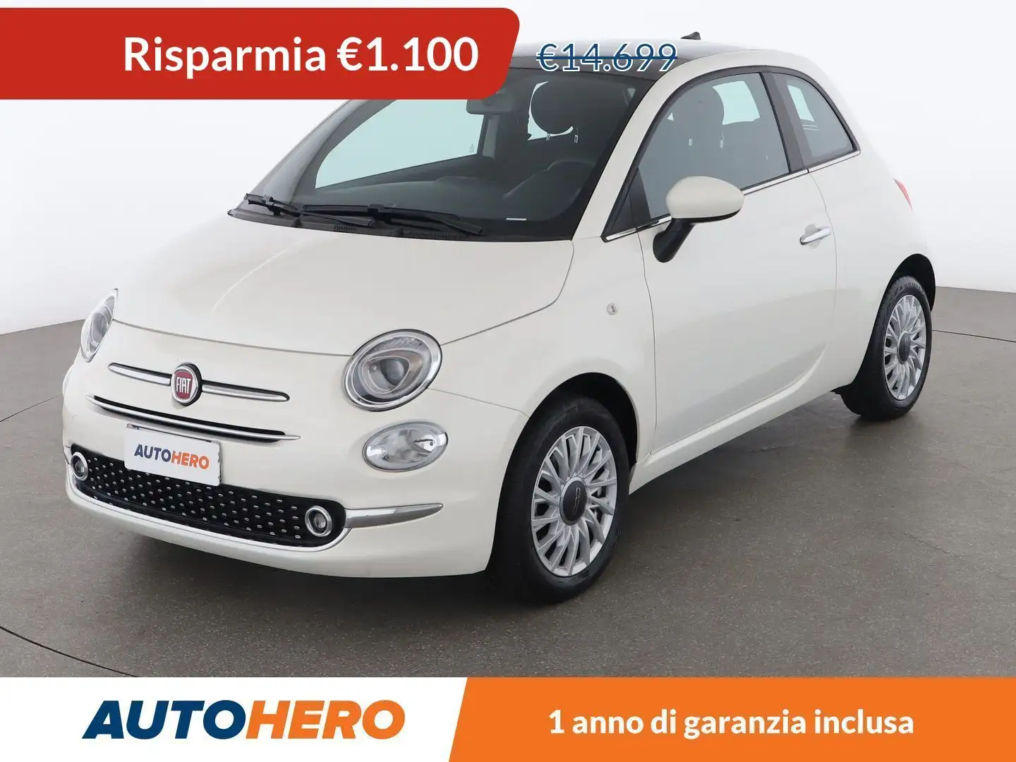 Fiat 500 1.0 Mild-Hybrid MHEV Bianco - 1