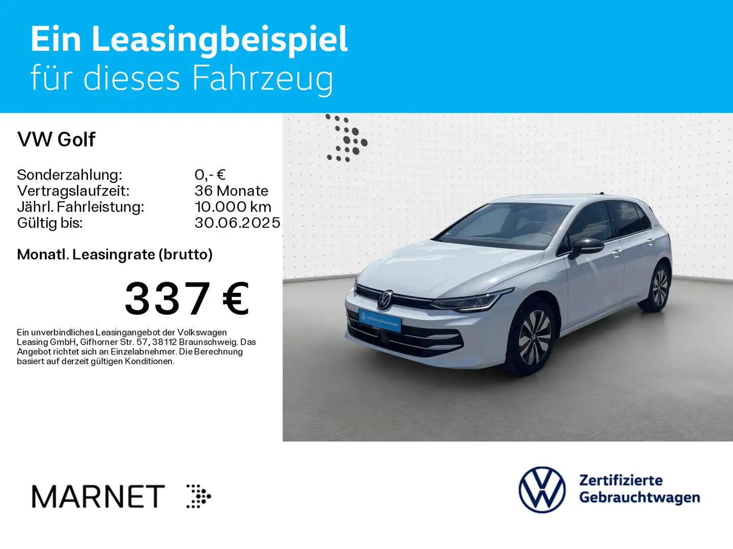 Volkswagen Golf VIII 2.0 TDI Life GOAL DSG*NAVI*ASG*LED Weiß - 2