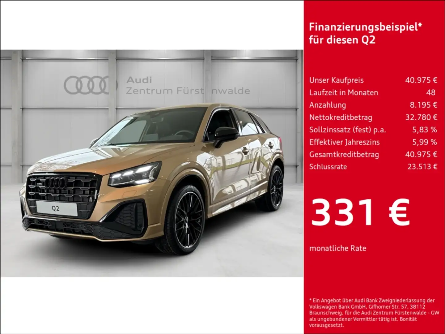 Audi Q2 quattro S tronic 40 TFSI Sline quattr. tronic+Matr Beige - 1