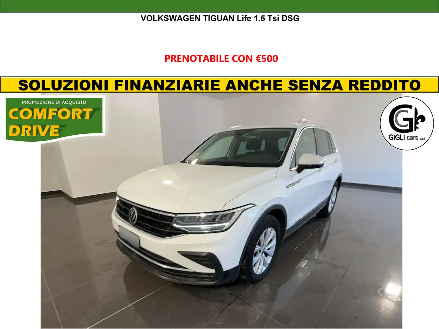 Volkswagen Tiguan Life 1.5 150cv Tsi Dsg Led Automatico Blanc - 1