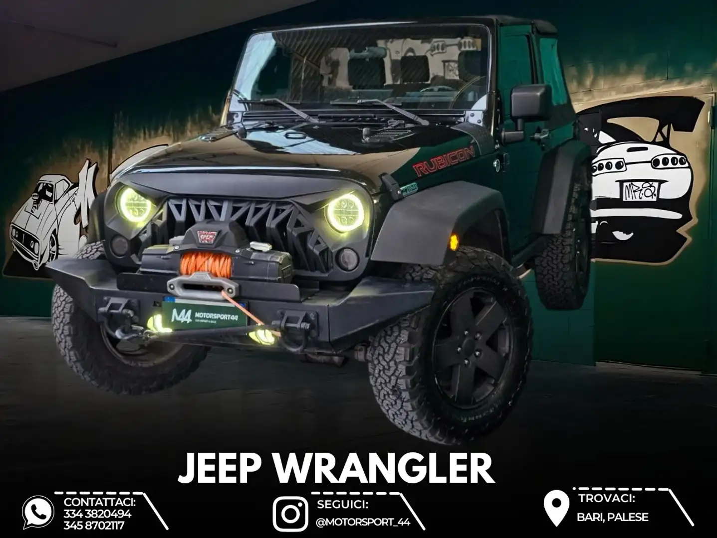 Jeep Wrangler Wrangler 3p 3.8L Rubicon auto Nero - 1