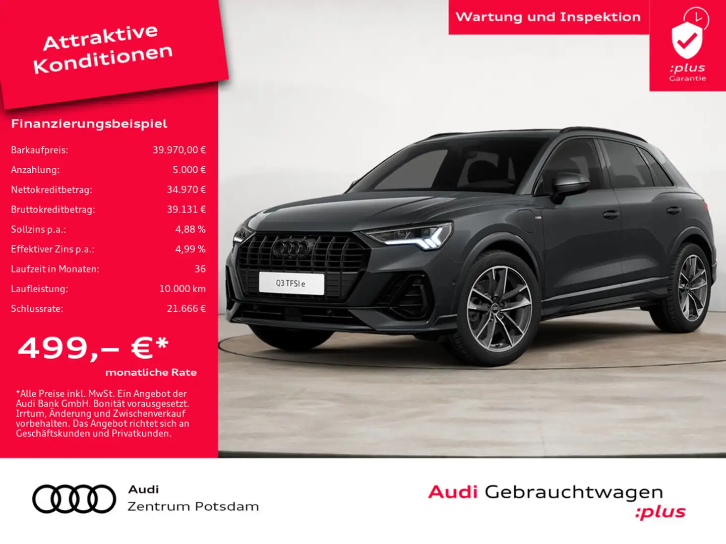 Audi Q3 S line 45 TFSI e 360° MATRIX PANO NAVI Grau - 1