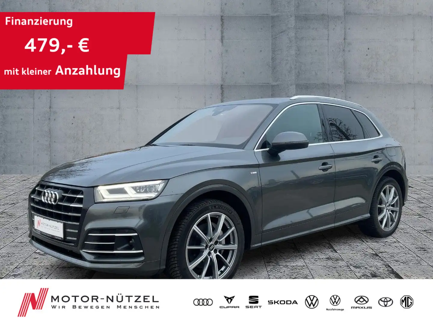 Audi Q5 55 TFSI e S-LINE MATRIX+NAVI+HuD+B&O+AIR+AHK Grau - 1