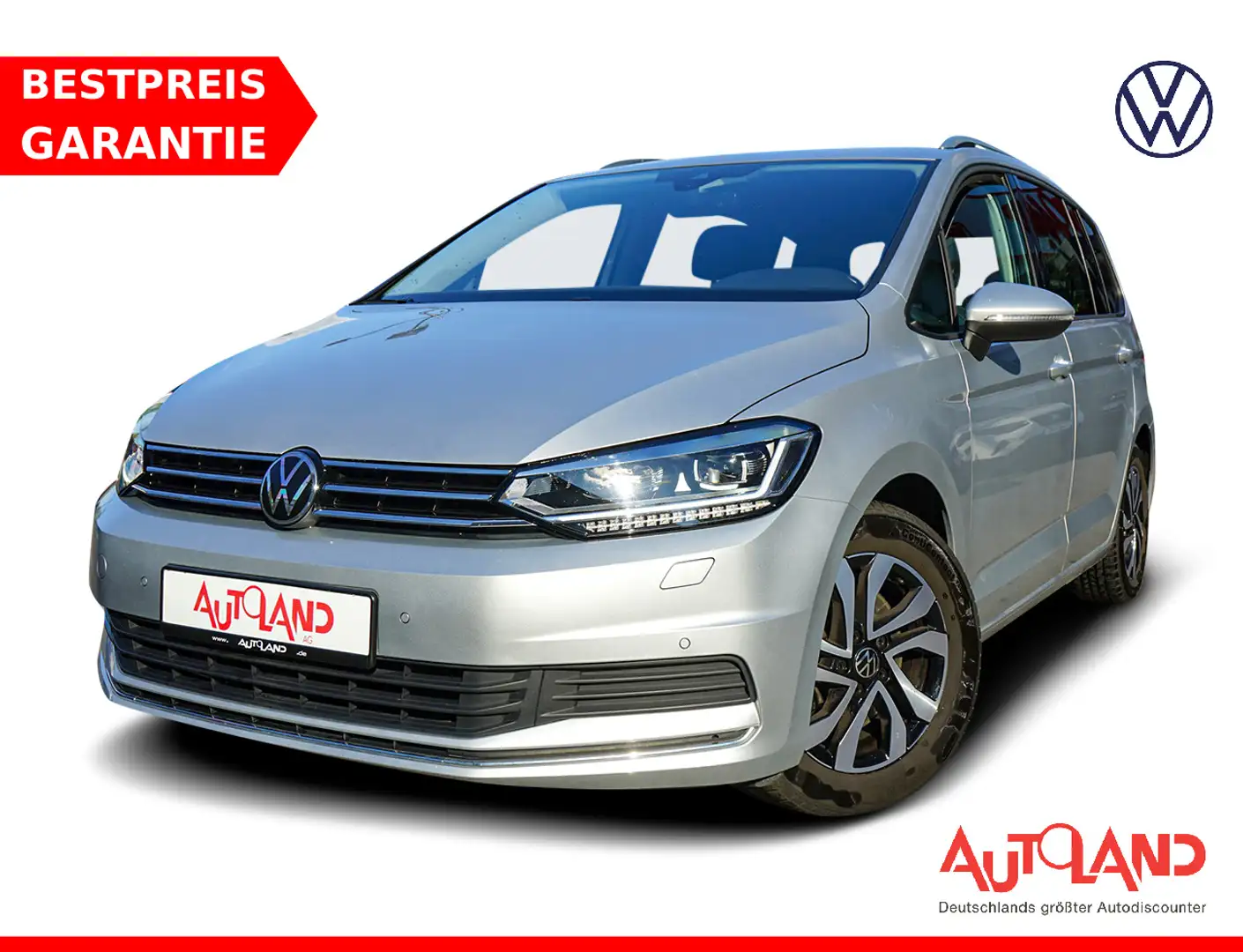 Volkswagen Touran 1.5 TSI Active LED ACC 7-Sitzer AHK Silber - 1