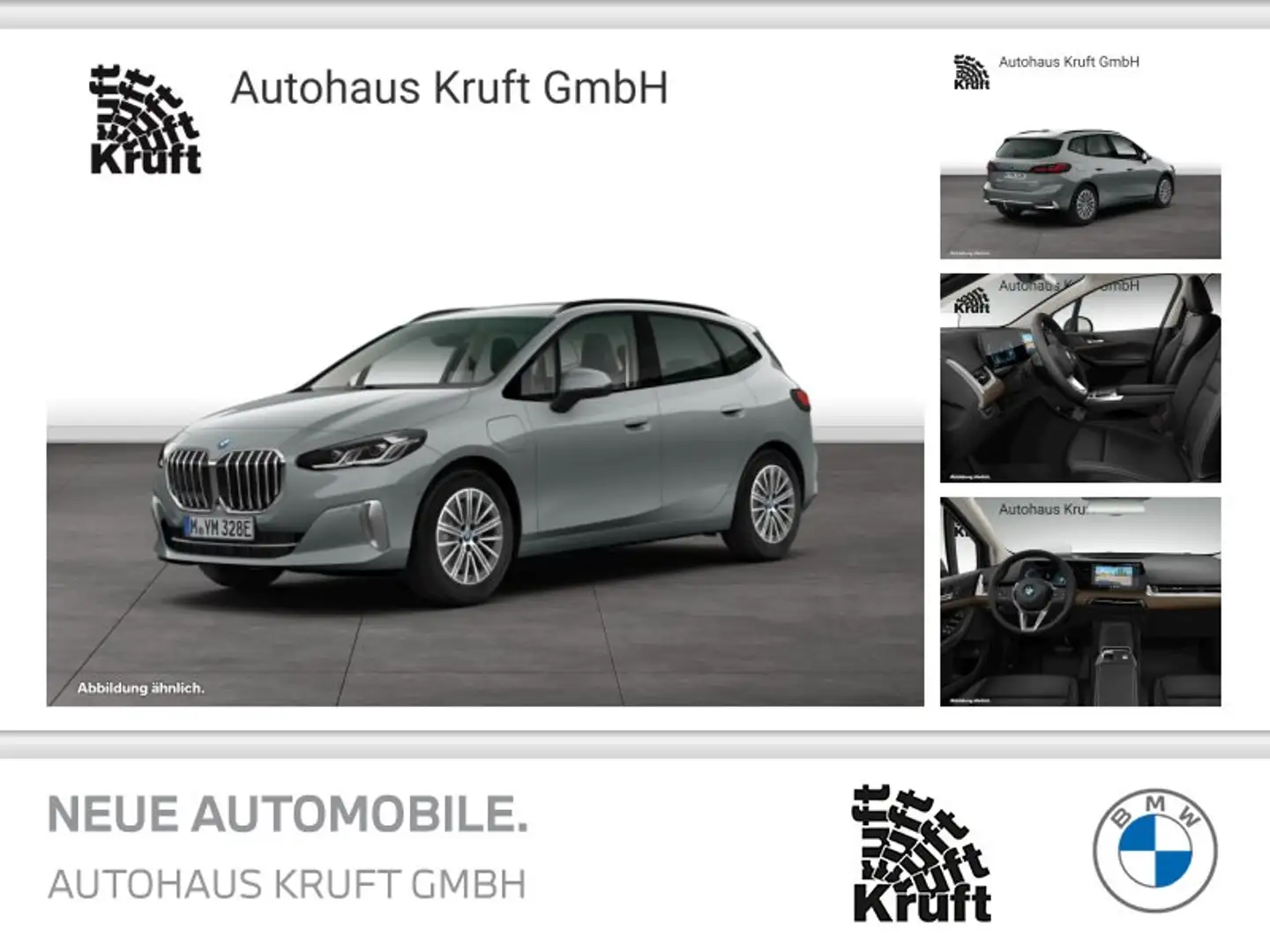 BMW 225 e xDrive LUXURYLINE+17LM+HEADUP+LED+AHK+ACC Line H Argent - 1