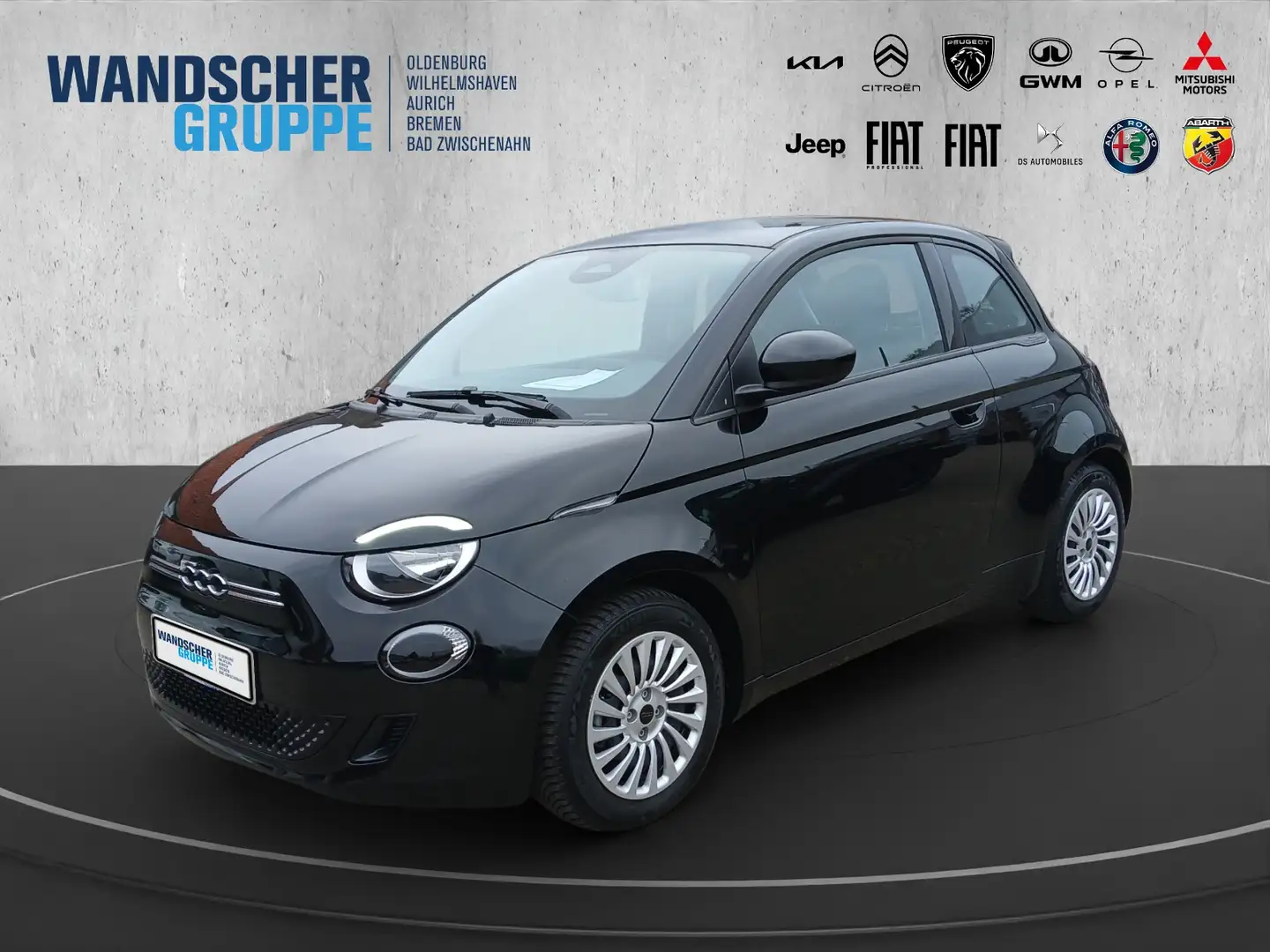 Fiat 500e Action +SHZ+SoundSys+SpurH+AUTOMATIK Schwarz - 1