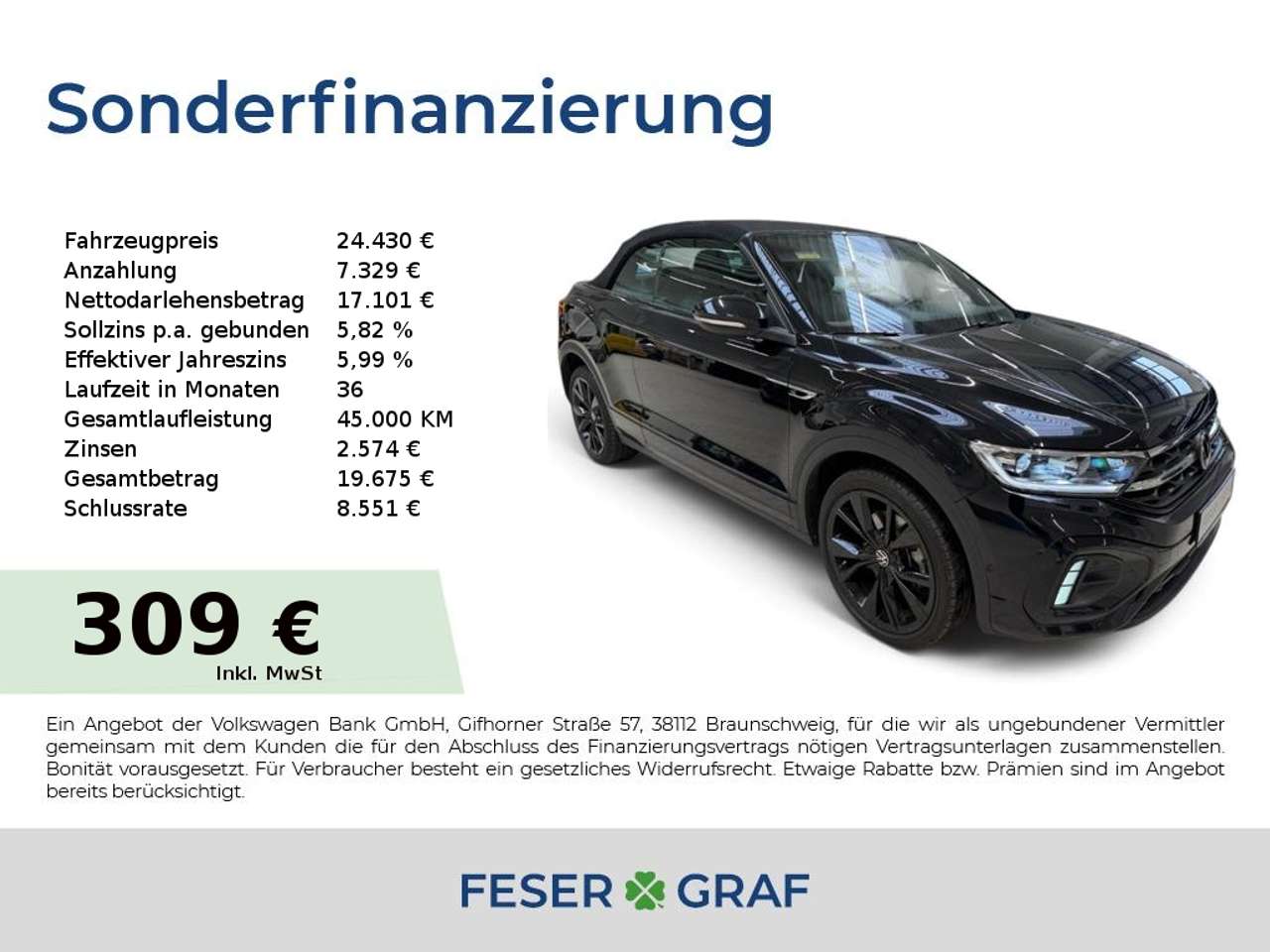 Volkswagen T-Roc — Volkswagen T-Roc Cabriolet R-Line 1.5 TSI LED/Rear View/BeatsAudio/