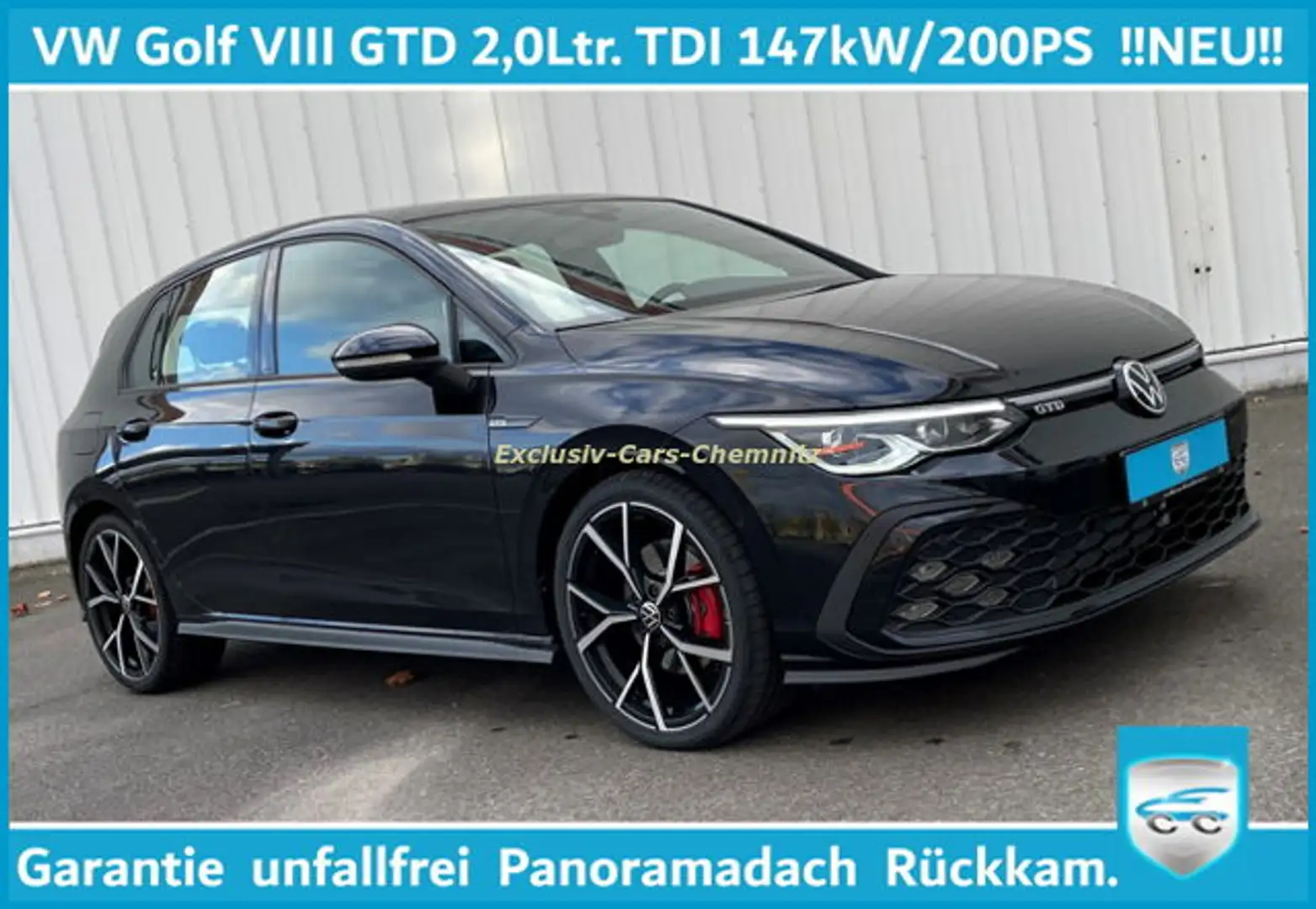Volkswagen Golf GTD VIII Schiebedach Navi ACC AHK Dig Cockp Negro - 1