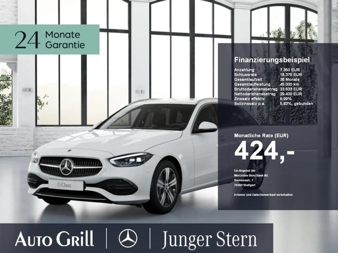 Mercedes-Benz C 300 e T Avantgarde AHK LED RüKa MBUX LED Weiß - 1
