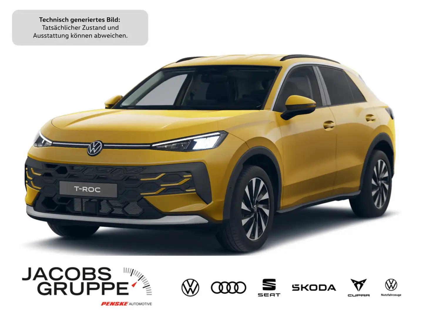 Volkswagen T-Roc Life 1.5 l eTSI 85 kW 116 PS UPE 39.130,- incl. Überführun Jaune - 1