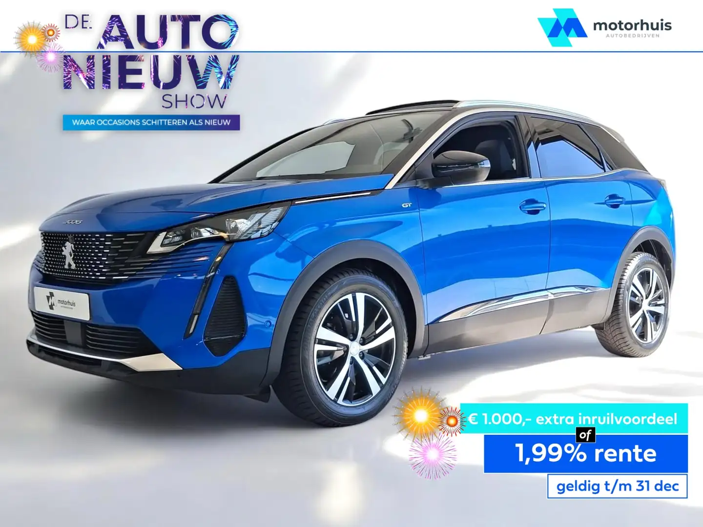 Peugeot 3008 1.2 Turbo 130pk S&S GT-Line AUTOMAAT PANO LED NAVI Blauw - 1