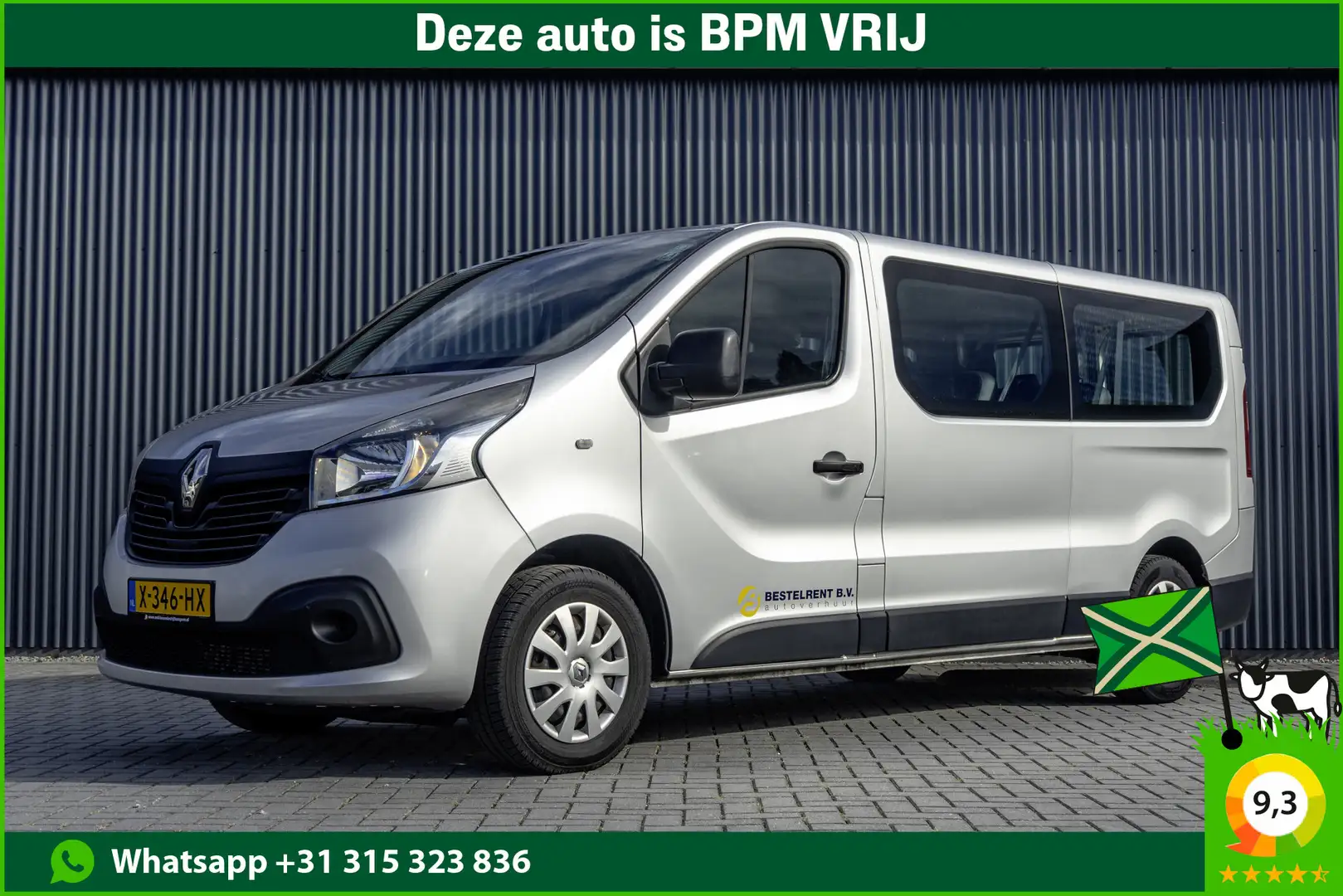 Renault Trafic Passenger **1.6dCi 9-Pers L2H1 | Incl. BPM, BTW vr Zilver - 1