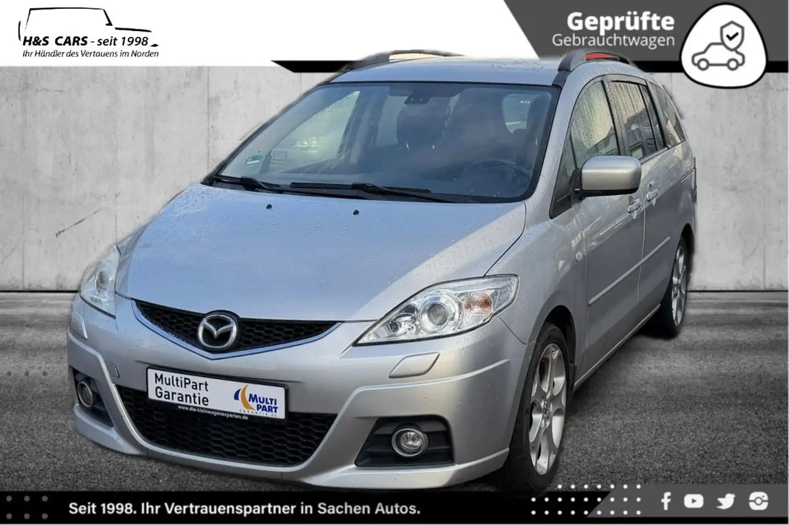 Mazda 5 2.0 TOP 2.H BI-XEN LEDER 7 SITZ PDC AHK Silber - 2