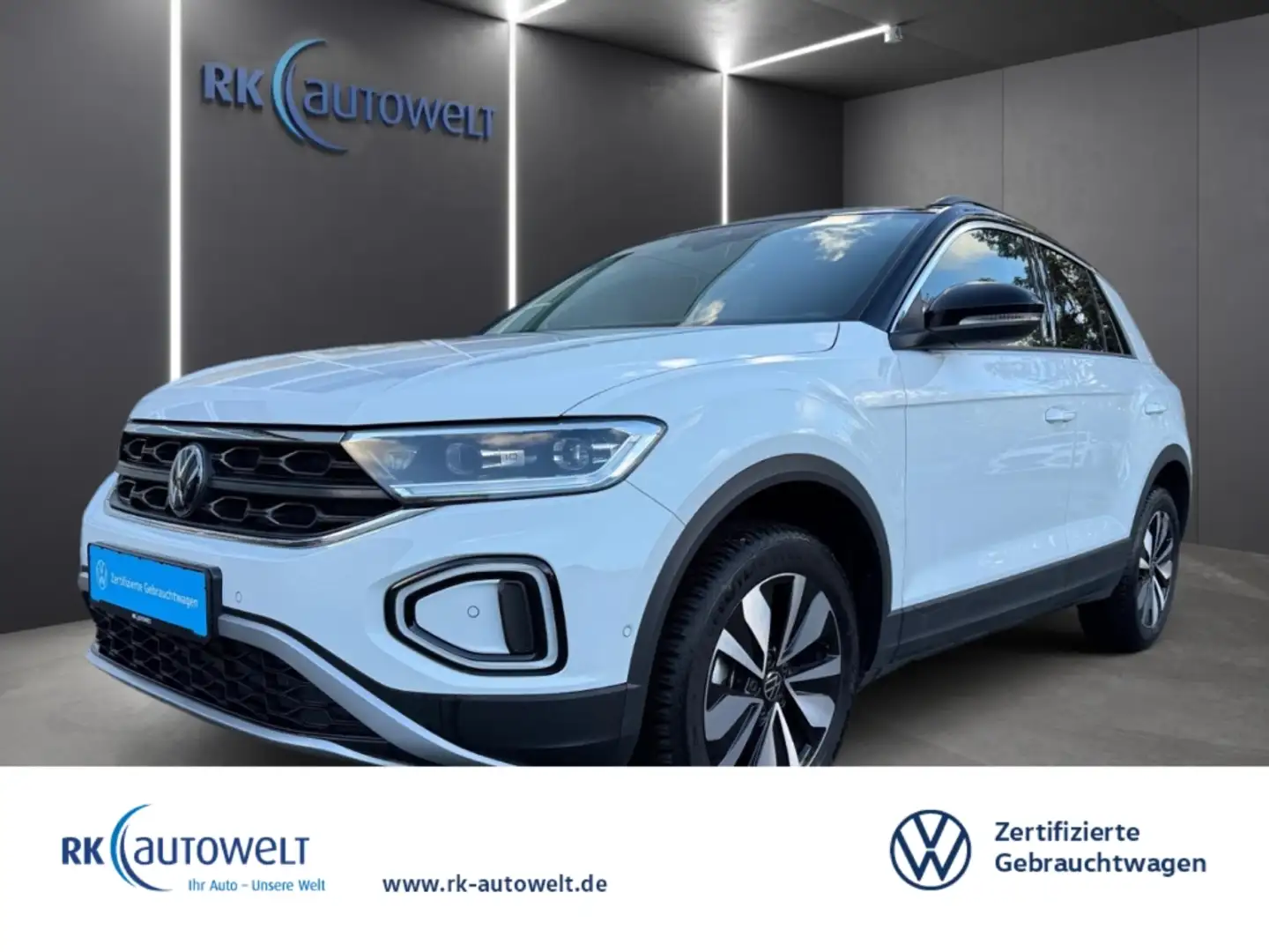 Volkswagen T-Roc MOVE 1.5 l TSI DSG LED Navi Kessy Weiß - 1