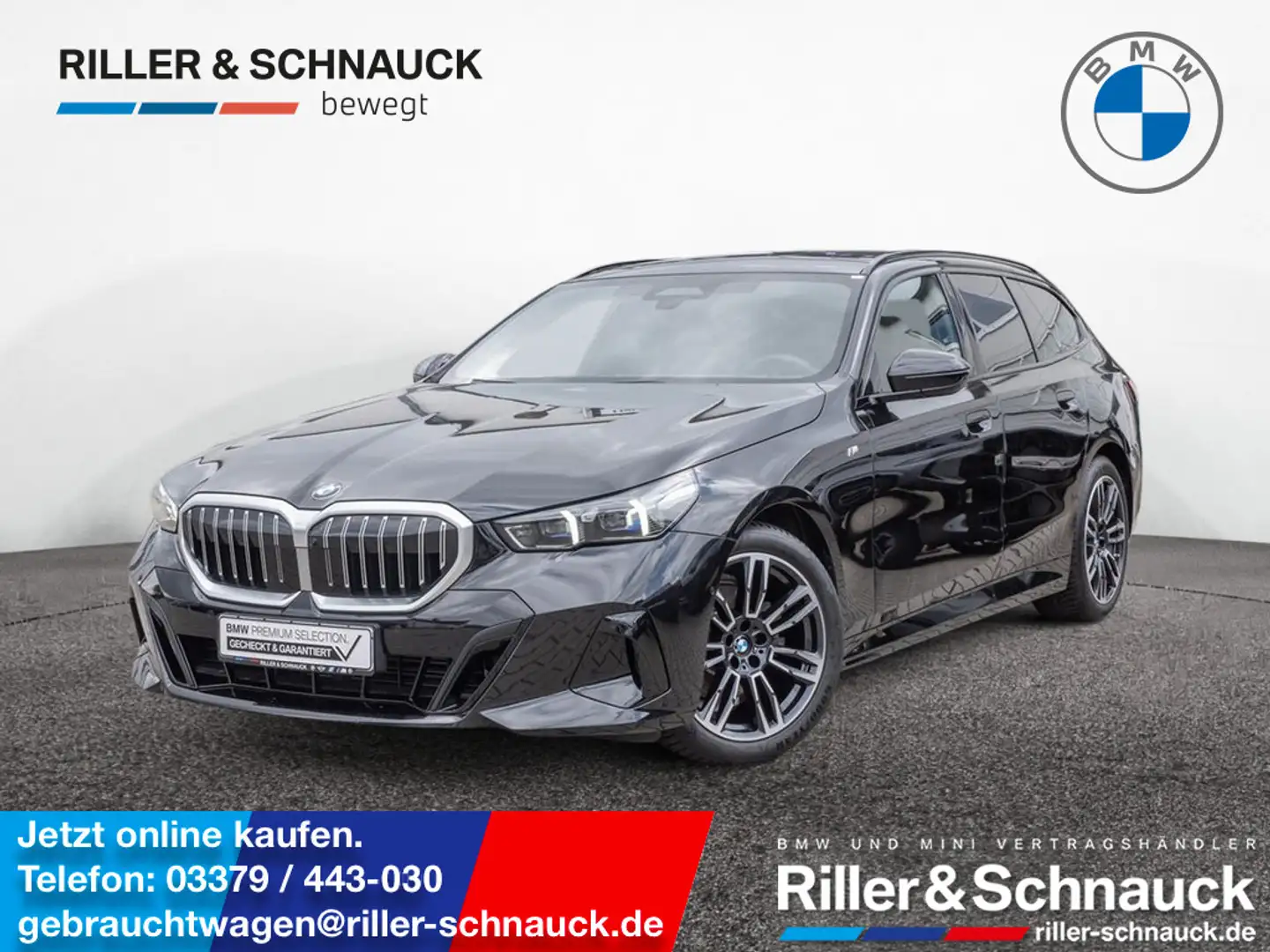 BMW 520 d Touring xDrive M-Sport HUD 360° STANDHZ Schwarz - 1