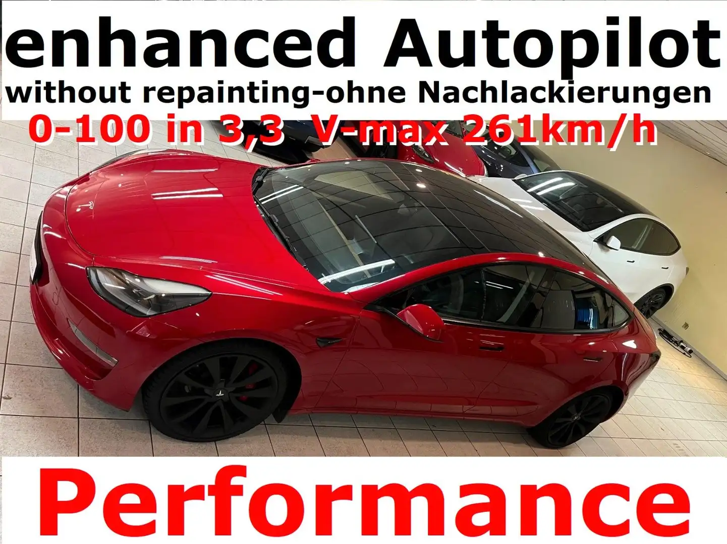 Tesla Model 3 Perform. erw.Autopilot kaufe Teslas an Rot - 1