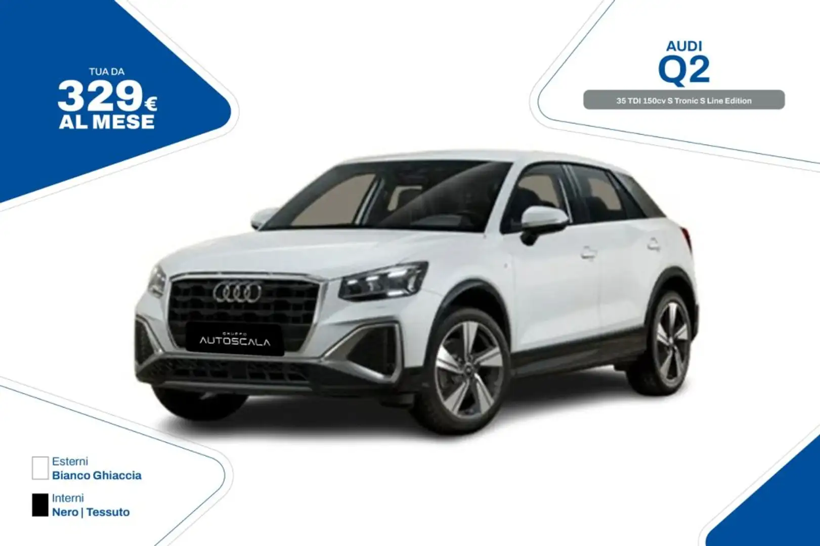 Audi Q2 35 TDI 150cv S Tronic S Line Edition Bianco - 1